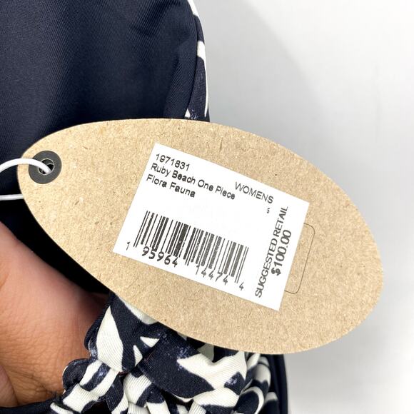 PRANA Women's Ruby Beach One-Piece Swimsuit Small Black Flora Fauna NWT - Picture 13 of 14